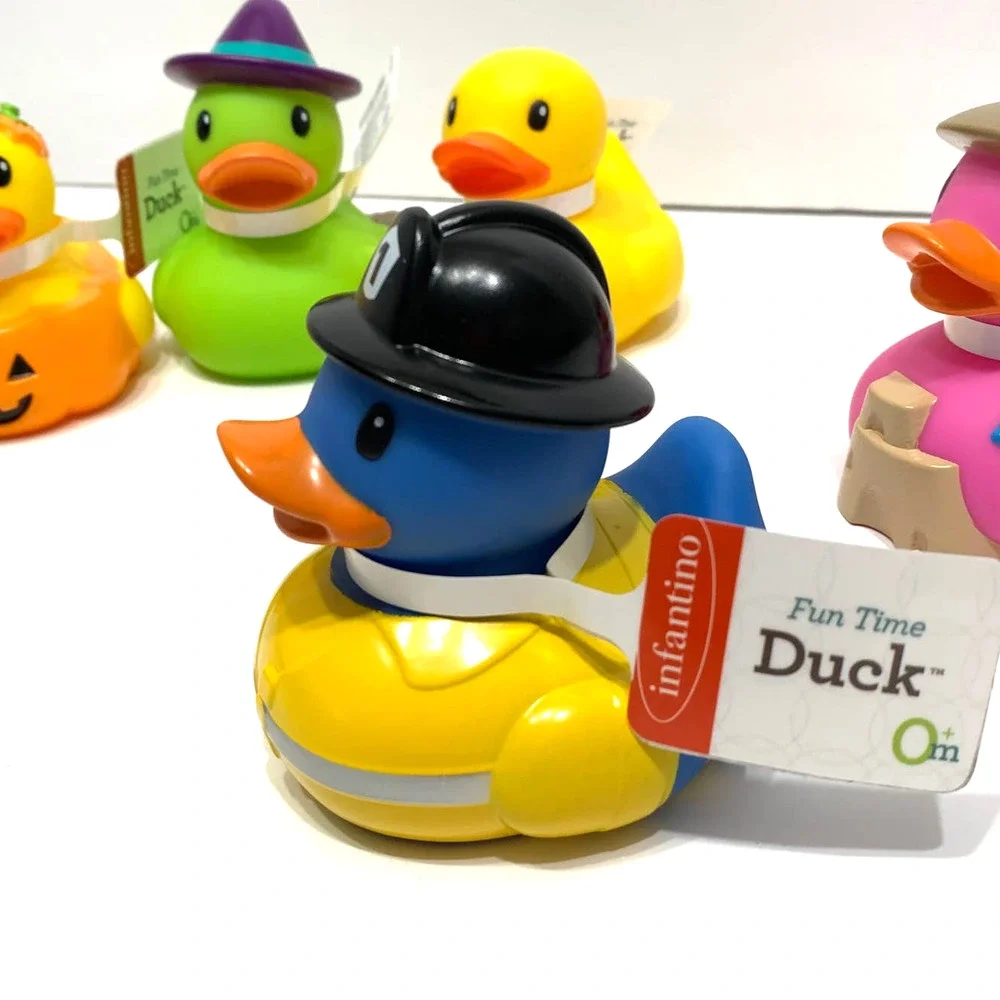 Infantino Fun Time Duck Bath Toys 5 Pack Age 0m+ Great for to Gift New with Tags